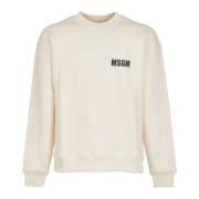 Msgm Round-neck Knitwear White, Herr