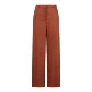 Alberta Ferretti Wide Trousers Brown, Dam