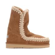 Mou Brun Sheepskin Virkad Boot Eskimo 24 Brown, Dam