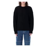 Marine Serre Round-neck Knitwear Black, Herr