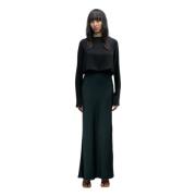 Ahlvar Gallery Lola cropped silkesblus Black, Dam