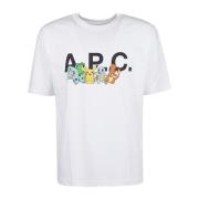A.p.c. Pokémon Logo Bomull T-shirt White, Herr