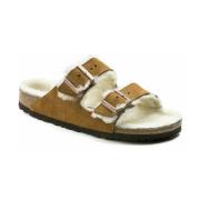 Birkenstock Sandaler Arizona Shearling Brown, Herr