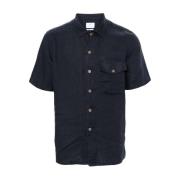 Paul Smith Short Sleeve Shirts Blue, Herr