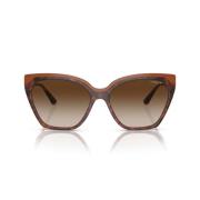 Vogue Oversized Havana Solglasögon Brun Gradient Brown, Dam