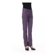 Byblos Slim-fit Trousers Purple, Dam