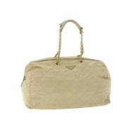 Prada Vintage Pre-owned Nylon prada-vskor Beige, Dam