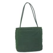 Prada Vintage Pre-owned Tyg totevskor Green, Dam