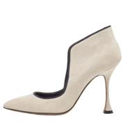 Manolo Blahnik Pre-owned Pre-owned Mocka klackskor Gray, Dam