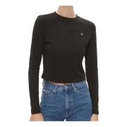 Calvin Klein Jeans Long Sleeve Tops Black, Dam