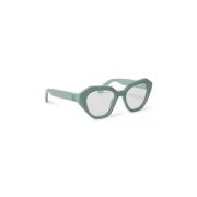 Off White Geometrisk Cat-Eye Solglasögon Green, Unisex