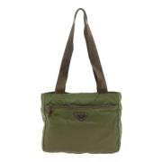 Prada Vintage Pre-owned Tyg totevskor Green, Dam