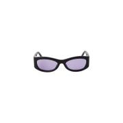 Ambush Retro Ovala Solglasögon Kvinnor 90-tals Stil Black, Dam