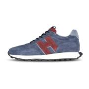 Hogan Casual Multifärgade Mocka Sneakers Blue, Herr