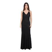 Elisabetta Franchi Maxi Dresses Black, Dam