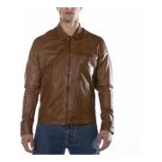 BomBoogie Leather Jackets Brown, Herr