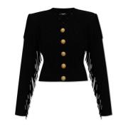 Balmain Fransad kofta Black, Dam