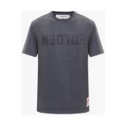 Golden Goose T-shirt med logotyp Gray, Herr