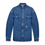 Palm Angels Denim skjorta Blue, Herr