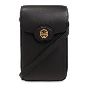 Tory Burch Robinson mobilfodral med rem Black, Dam