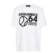 Dsquared2 Vita T-shirts och Polos White, Herr