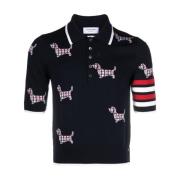 Thom Browne Polo Shirts Blue, Herr