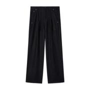 Off White Wide Trousers Black, Herr