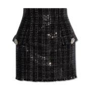 Balmain Paljettkjol Black, Dam