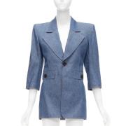 Yves Saint Laurent Vintage Pre-owned Bomull ytterklder Blue, Dam