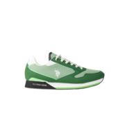 U.s. Polo Assn. Eco Suede-Mesh Herr Sneakers Green, Herr