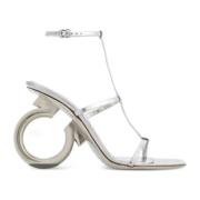 Salvatore Ferragamo High Heel Sandals Gray, Dam