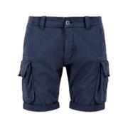 Alpha Industries Cargo Crew Shorts Blå Blue, Herr