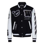 Off White Bomber Jackets Black, Herr