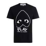 Comme des Garçons Play T-Shirts Black, Herr