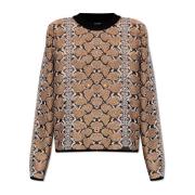 Balmain Tröja med djurmotiv Beige, Dam