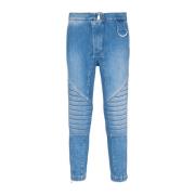 Balmain Slim Cut Låg Midja Jeans Blue, Dam