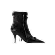 Balenciaga Svarta Läderstövlar, 7 cm Klack Black, Dam