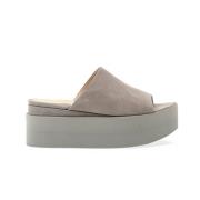 Paloma Barceló Grå Suede Kilklackssandaler Gray, Dam