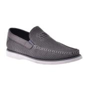 Baldinini Loafer in grey perforated nubuck Gray, Herr