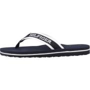 Tommy Hilfiger Webbing Pool Slide Flip Flops Blue, Dam