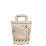 Etro Elfenben Cut-Out Bucket Bag Beige, Dam