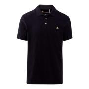 Moose Knuckles Guld Svart Pique Polo Skjorta Black, Herr