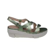 Wonders Urban Sandal med Rund Tå Green, Dam