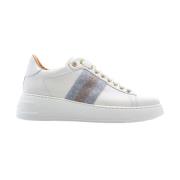 Stokton Lyxigt Läder Sneaker Zoe Bianca White, Dam