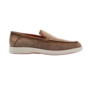 Santoni Beige Mocka Loafer Brown, Herr