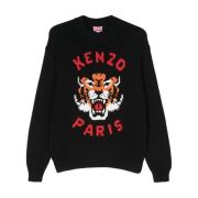 Kenzo Round-neck Knitwear Black, Dam