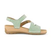 Gabor Nubuck Dam Sandal med Lätt Yttersula Green, Dam