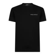 Dsquared2 Svart Tryckt T-shirt och Polo Black, Herr