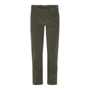 LauRie Straight Trousers Green, Dam