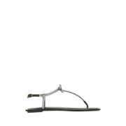 René Caovilla Flat Sandals Gray, Dam